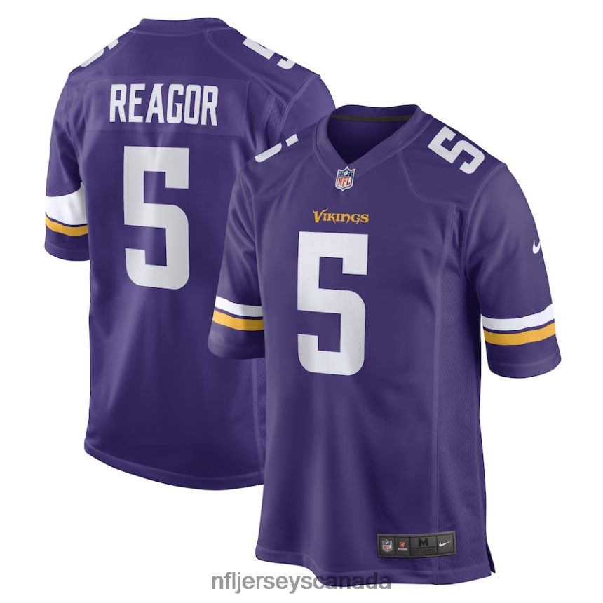 Men Minnesota Vikings Jalen Reagor Nike Purple Game Player Jersey Clothing NFL TBXFR64723