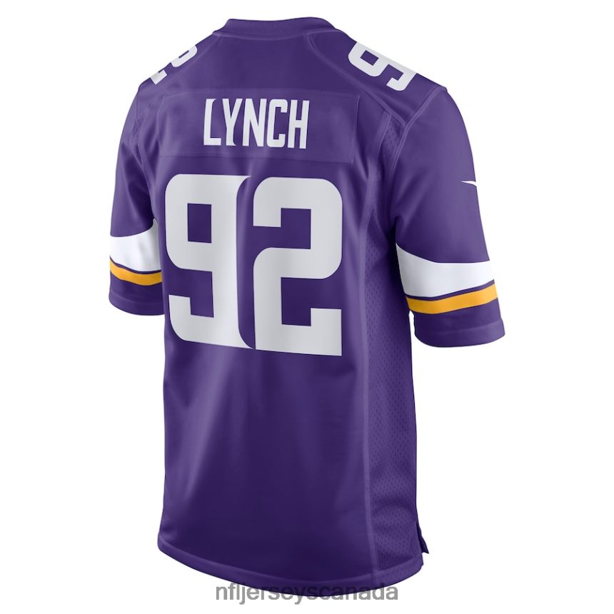 Men Minnesota Vikings James Lynch Nike Purple Game Player Jersey Clothing NFL TBXFR64944