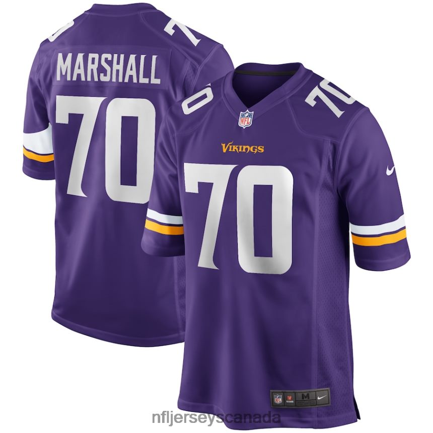 Men Minnesota Vikings Jim Marshall Nike Purple Game Retired Player Jersey Clothing NFL TBXFR63447
