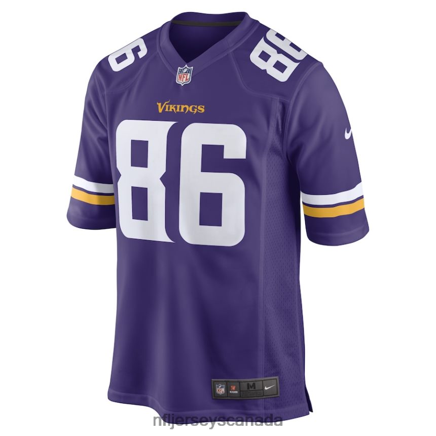 Men Minnesota Vikings Johnny Mundt Nike Purple Game Player Jersey Clothing NFL TBXFR64750