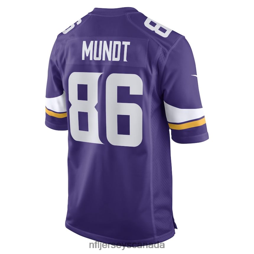 Men Minnesota Vikings Johnny Mundt Nike Purple Game Player Jersey Clothing NFL TBXFR64750