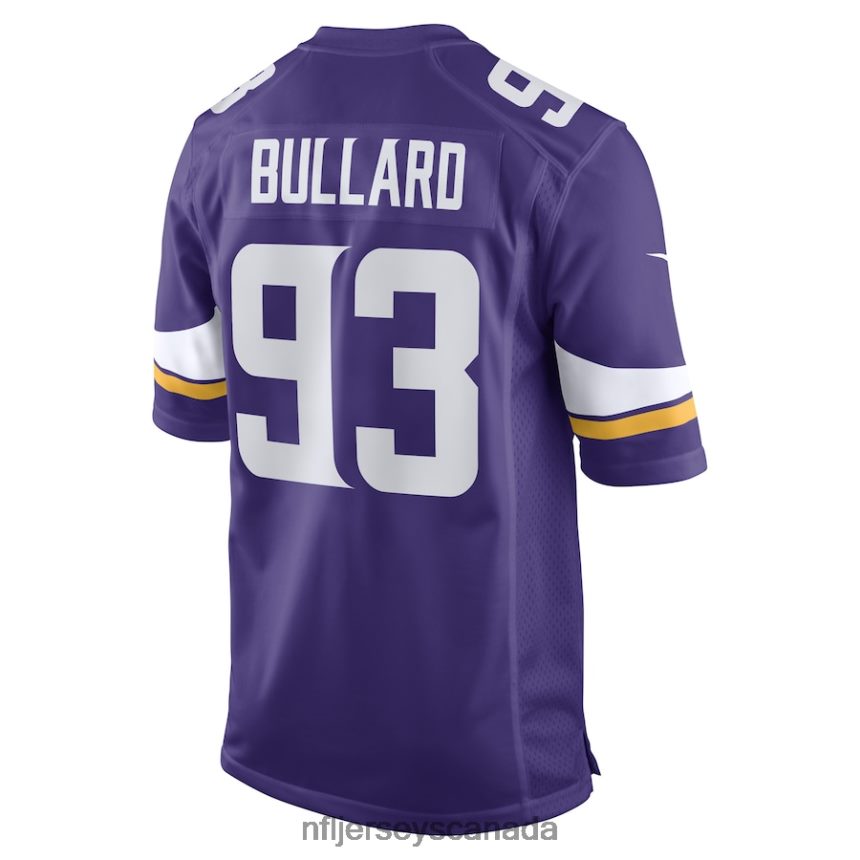 Men Minnesota Vikings Jonathan Bullard Nike Purple Game Player Jersey Clothing NFL TBXFR66044