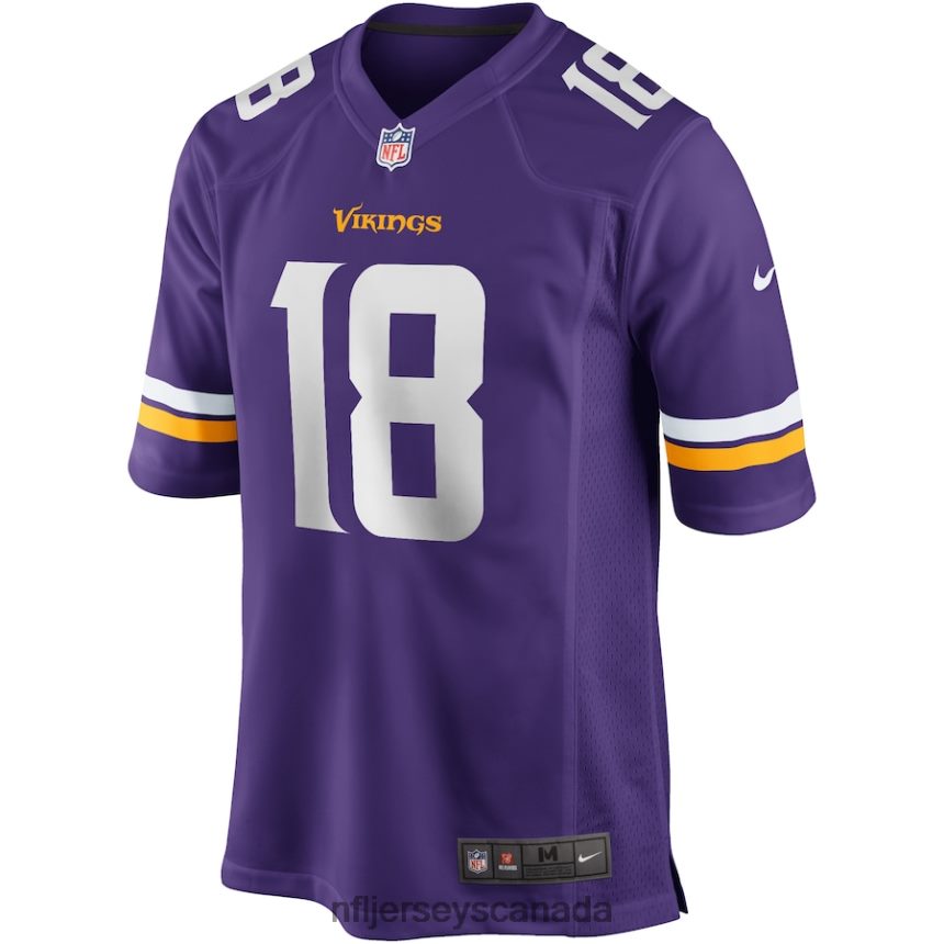 Men Minnesota Vikings Justin Jefferson Nike Purple Player Game Jersey Clothing NFL TBXFR610