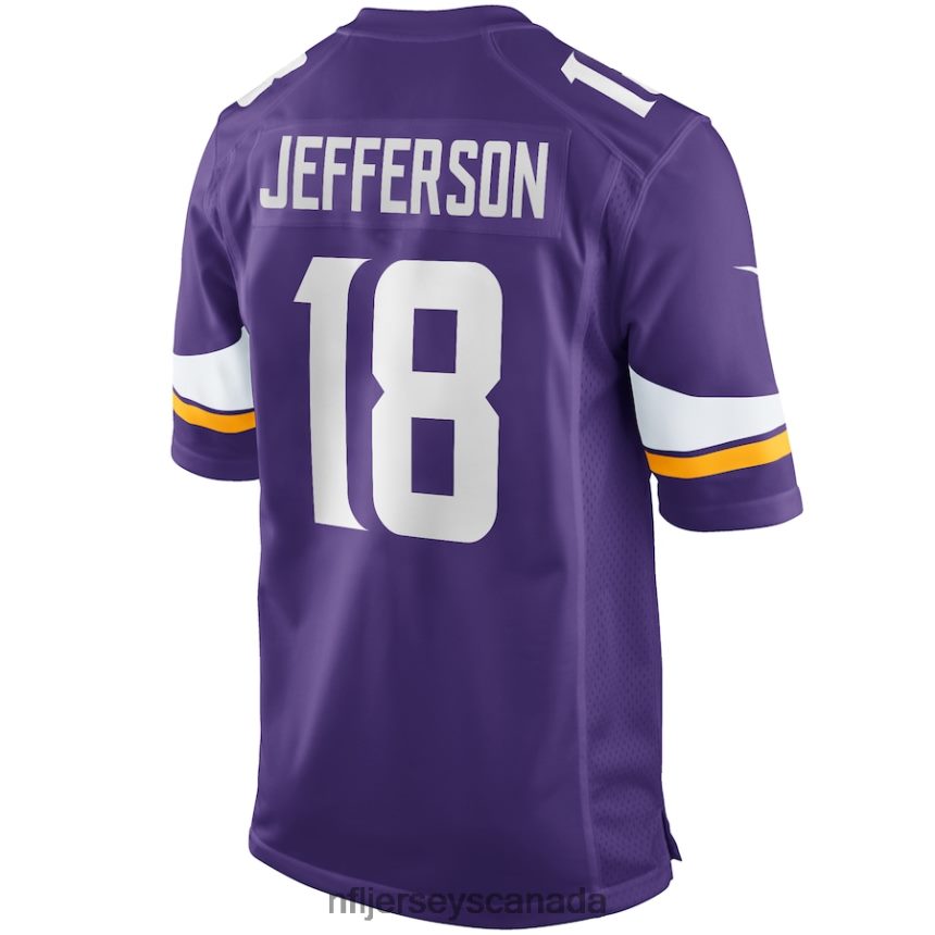 Men Minnesota Vikings Justin Jefferson Nike Purple Player Game Jersey Clothing NFL TBXFR610