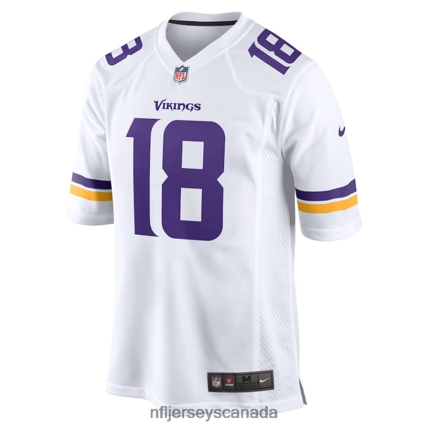 Men Minnesota Vikings Justin Jefferson Nike White Game Player Jersey Clothing NFL TBXFR6107
