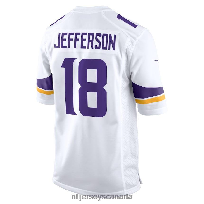 Men Minnesota Vikings Justin Jefferson Nike White Game Player Jersey Clothing NFL TBXFR6107