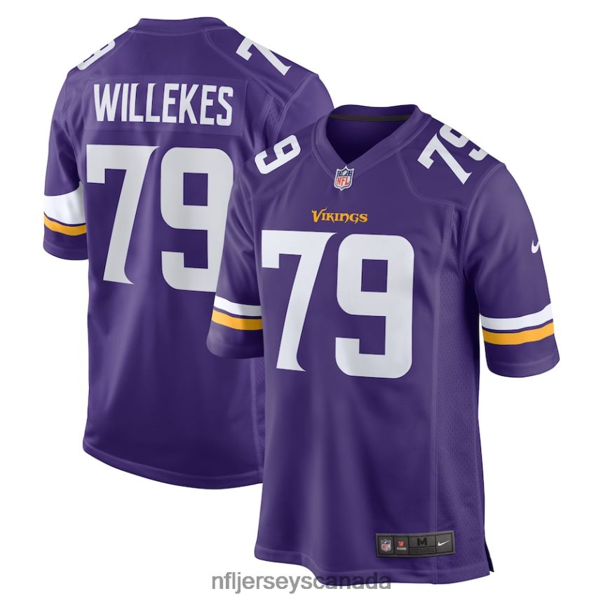 Men Minnesota Vikings Kenny Willekes Nike Purple Game Jersey Clothing NFL TBXFR64960