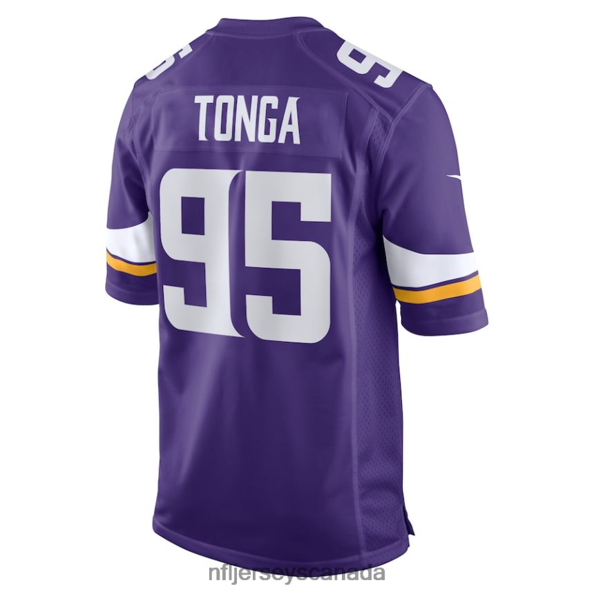 Men Minnesota Vikings Khyiris Tonga Nike Purple Home Game Player Jersey Clothing NFL TBXFR64736