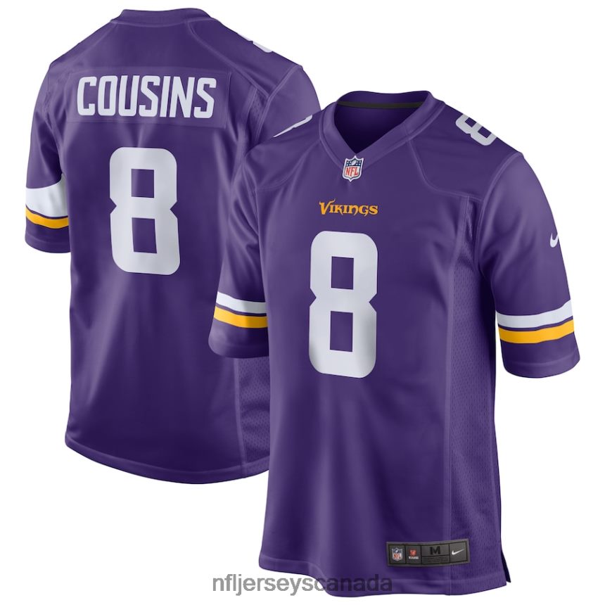 Men Minnesota Vikings Kirk Cousins Nike Purple Game Jersey Clothing NFL TBXFR6808
