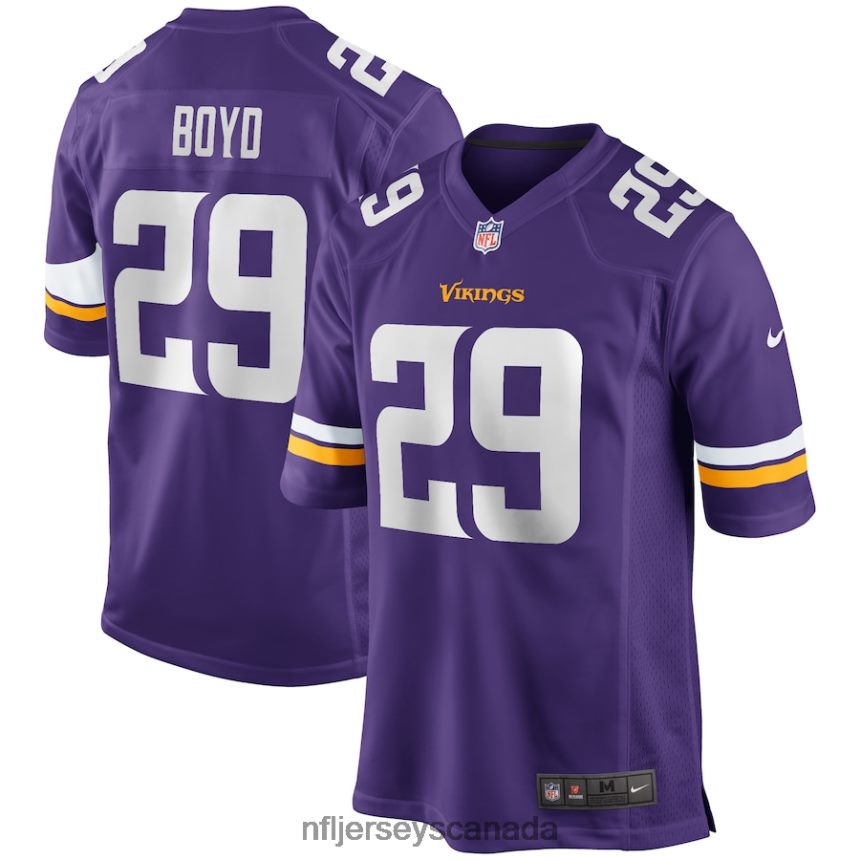 Men Minnesota Vikings Kris Boyd Nike Purple Game Jersey Clothing NFL TBXFR65747