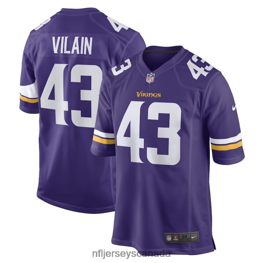 Men Minnesota Vikings Luiji Vilain Nike Purple Game Player Jersey Clothing NFL TBXFR65994
