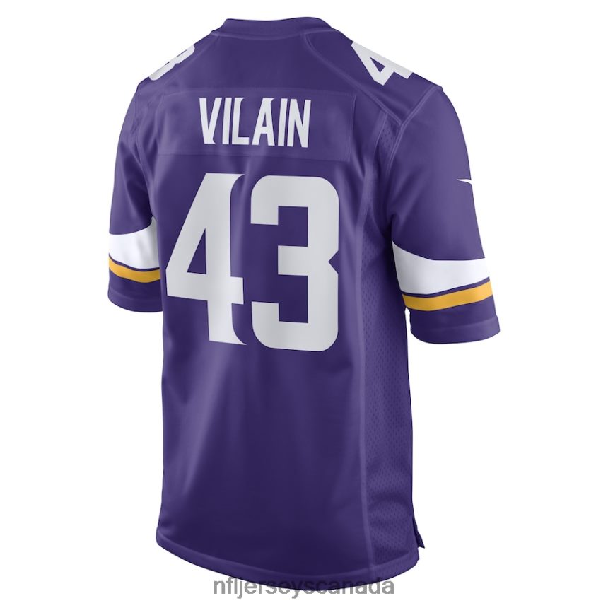 Men Minnesota Vikings Luiji Vilain Nike Purple Game Player Jersey Clothing NFL TBXFR65994