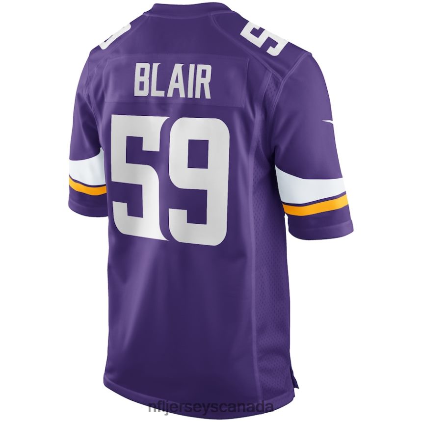 Men Minnesota Vikings Matt Blair Nike Purple Game Retired Player Jersey Clothing NFL TBXFR64967