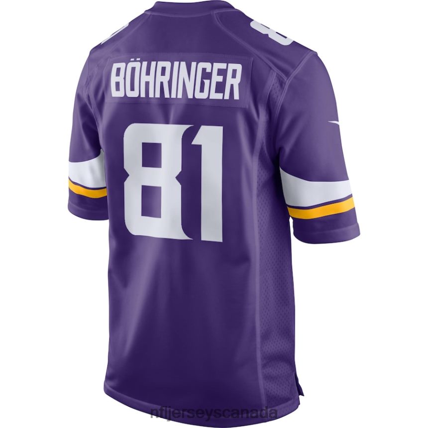 Men Minnesota Vikings Moritz Bohringer Nike Purple Team Color Game Jersey Clothing NFL TBXFR63683