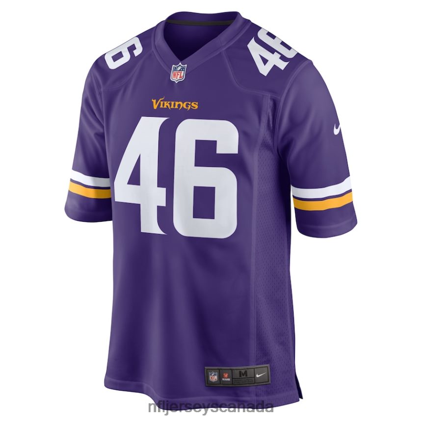 Men Minnesota Vikings Myles Dorn Nike Purple Game Jersey Clothing NFL TBXFR64961