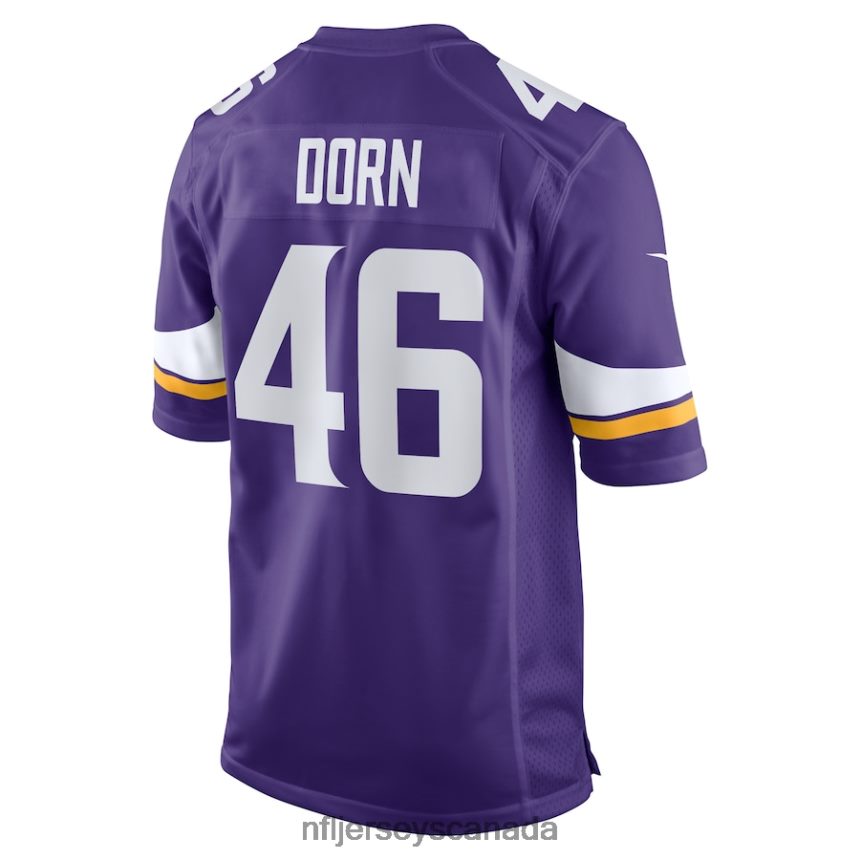 Men Minnesota Vikings Myles Dorn Nike Purple Game Jersey Clothing NFL TBXFR64961