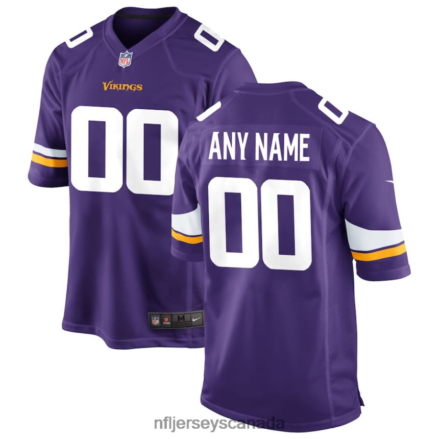 Men Minnesota Vikings Nike Purple Custom Game Jersey Clothing NFL TBXFR6124