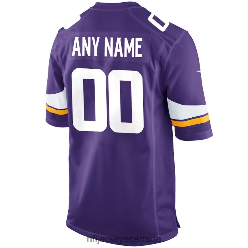 Men Minnesota Vikings Nike Purple Custom Game Jersey Clothing NFL TBXFR6124
