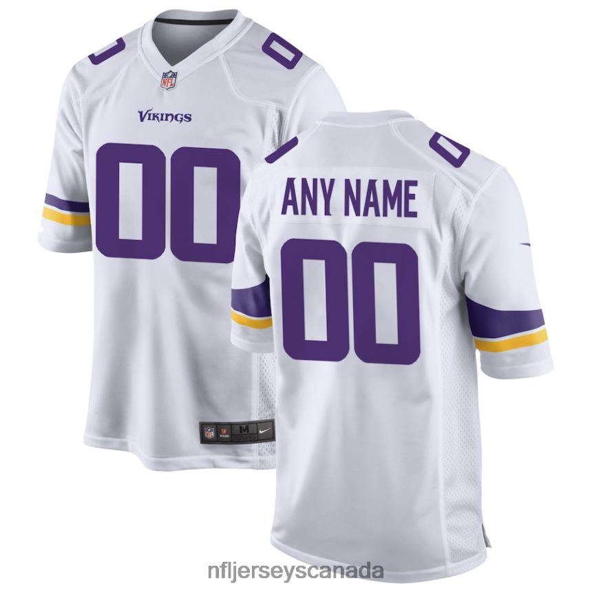Men Minnesota Vikings Nike White Custom Game Jersey Clothing NFL TBXFR62667