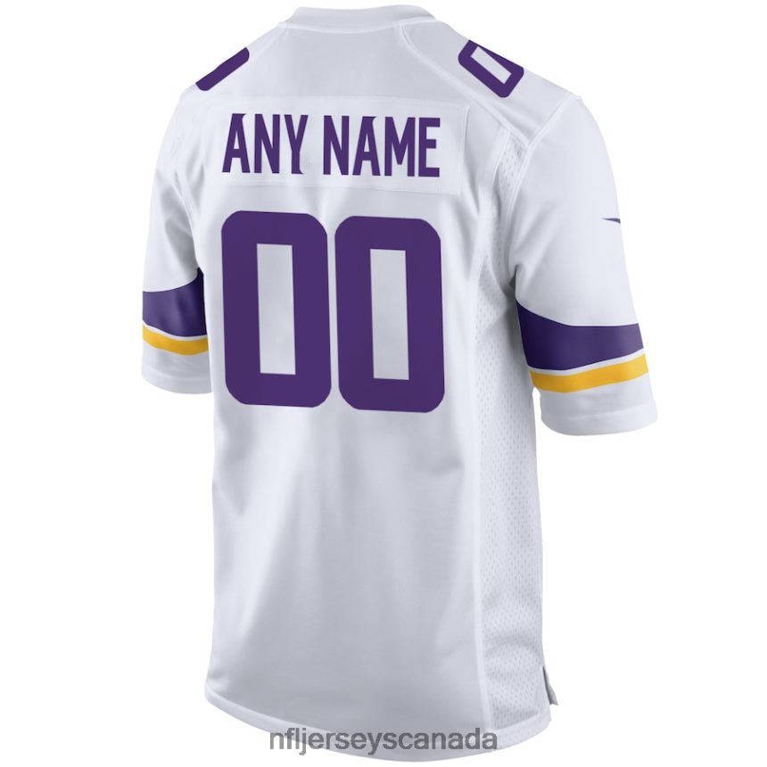 Men Minnesota Vikings Nike White Custom Game Jersey Clothing NFL TBXFR62667