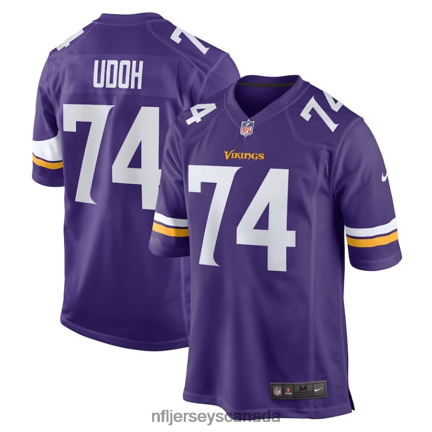 Men Minnesota Vikings Oli Udoh Nike Purple Game Jersey Clothing NFL TBXFR63921