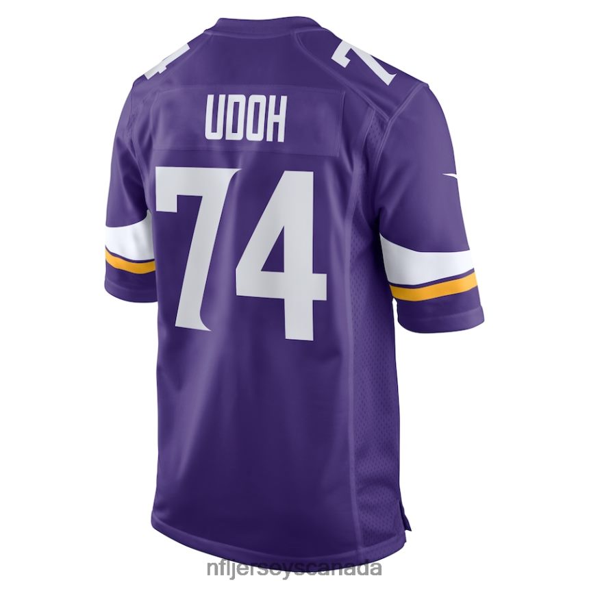 Men Minnesota Vikings Oli Udoh Nike Purple Game Jersey Clothing NFL TBXFR63921