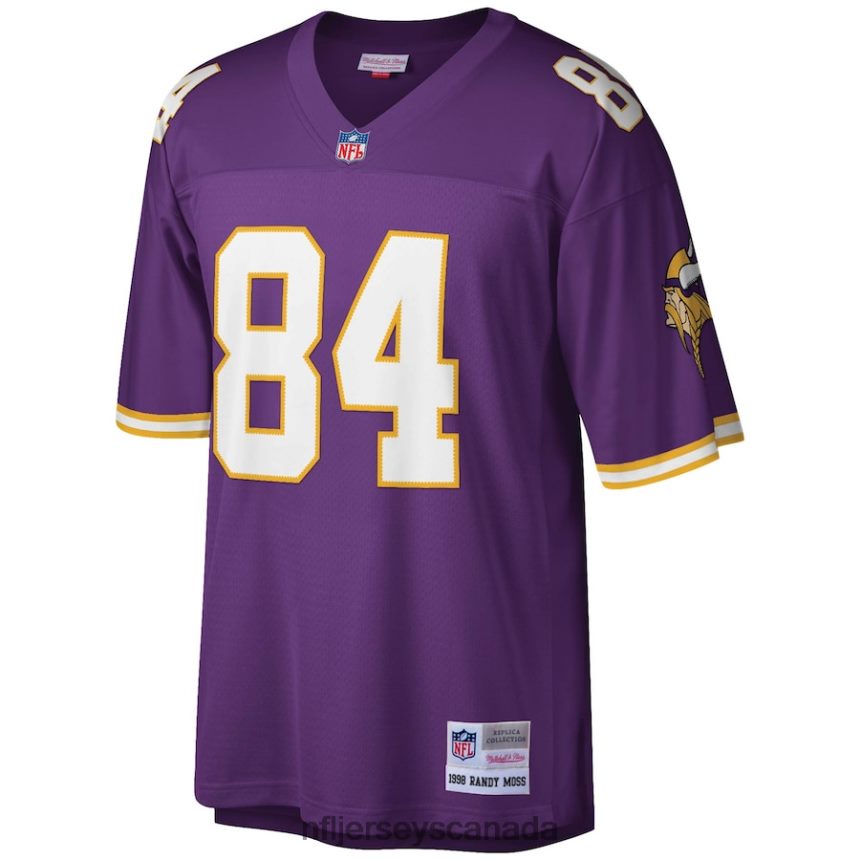 Men Minnesota Vikings Randy Moss Mitchell  Ness Purple Legacy Replica Jersey Clothing NFL TBXFR62281
