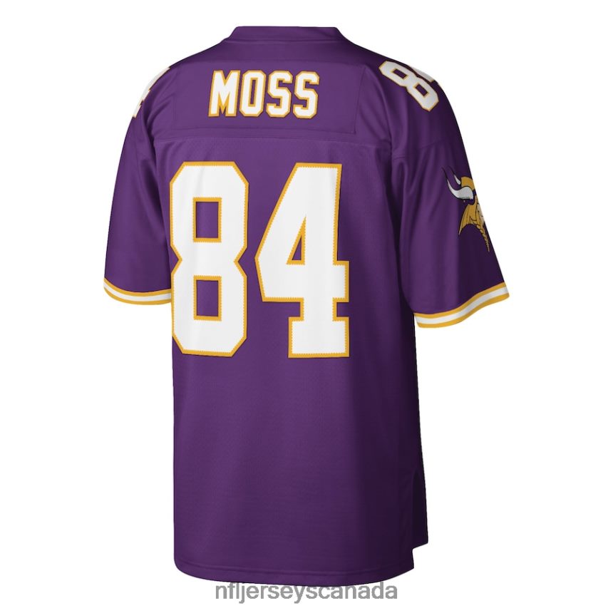 Men Minnesota Vikings Randy Moss Mitchell  Ness Purple Retired Player Legacy Replica Jersey Clothing NFL TBXFR64001
