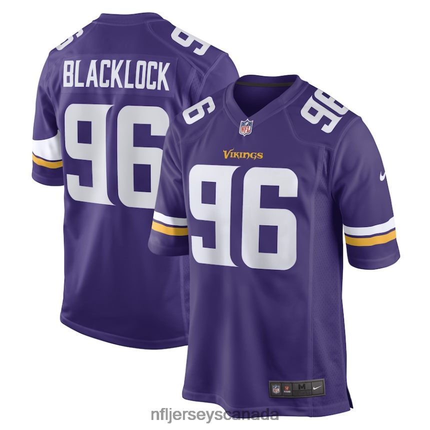 Men Minnesota Vikings Ross Blacklock Nike Purple Game Player Jersey Clothing NFL TBXFR66108