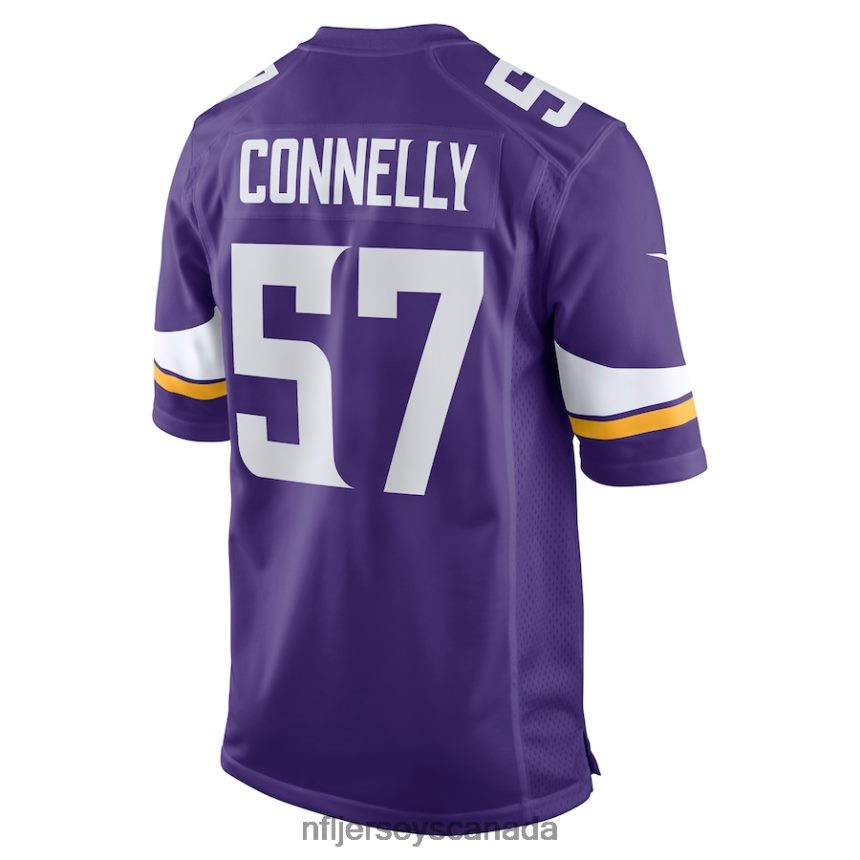 Men Minnesota Vikings Ryan Connelly Nike Purple Game Jersey Clothing NFL TBXFR64942