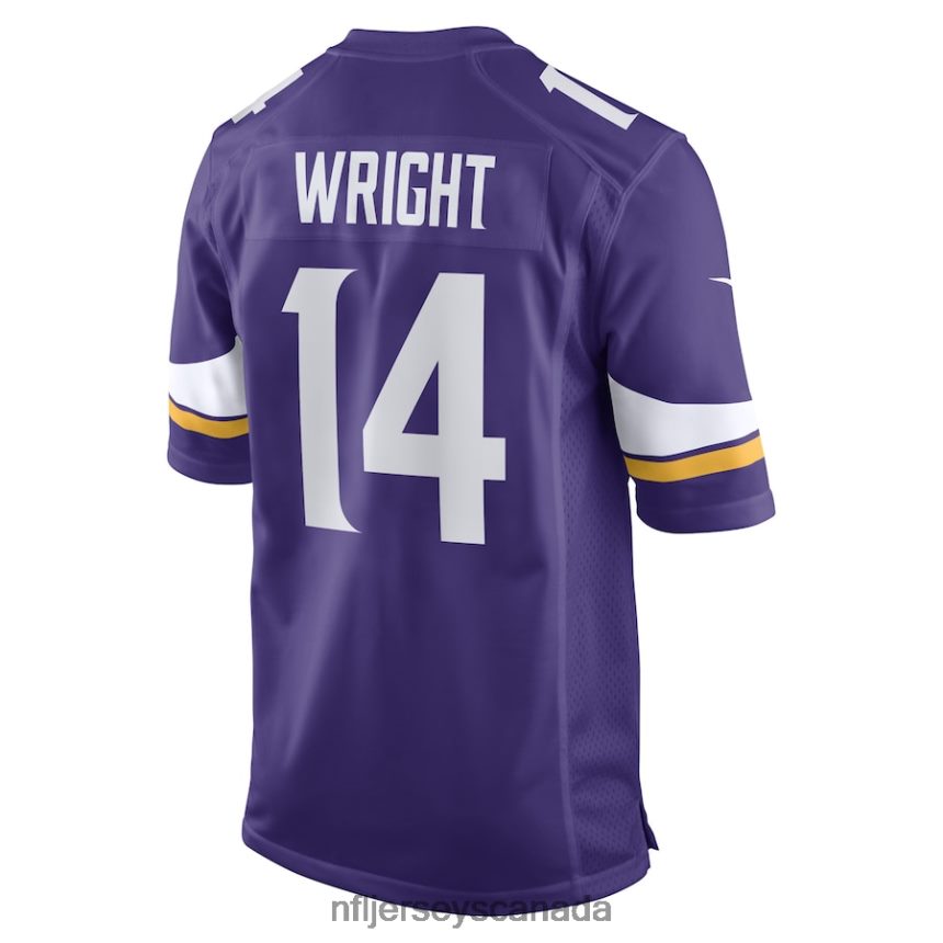 Men Minnesota Vikings Ryan Wright Nike Purple Game Player Jersey Clothing NFL TBXFR67029