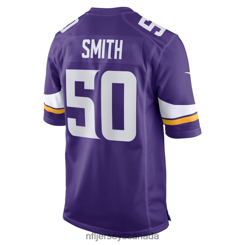 Men Minnesota Vikings TJ Smith Nike Purple Home Game Player Jersey Clothing NFL TBXFR66337