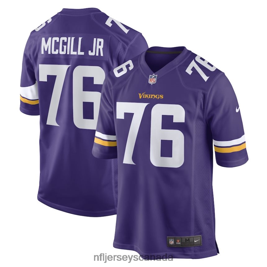 Men Minnesota Vikings TY McGill Jr Nike Purple Game Player Jersey Clothing NFL TBXFR65713