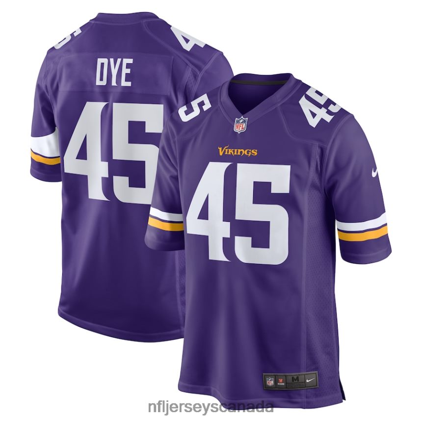 Men Minnesota Vikings Troy Dye Nike Purple Game Jersey Clothing NFL TBXFR64963