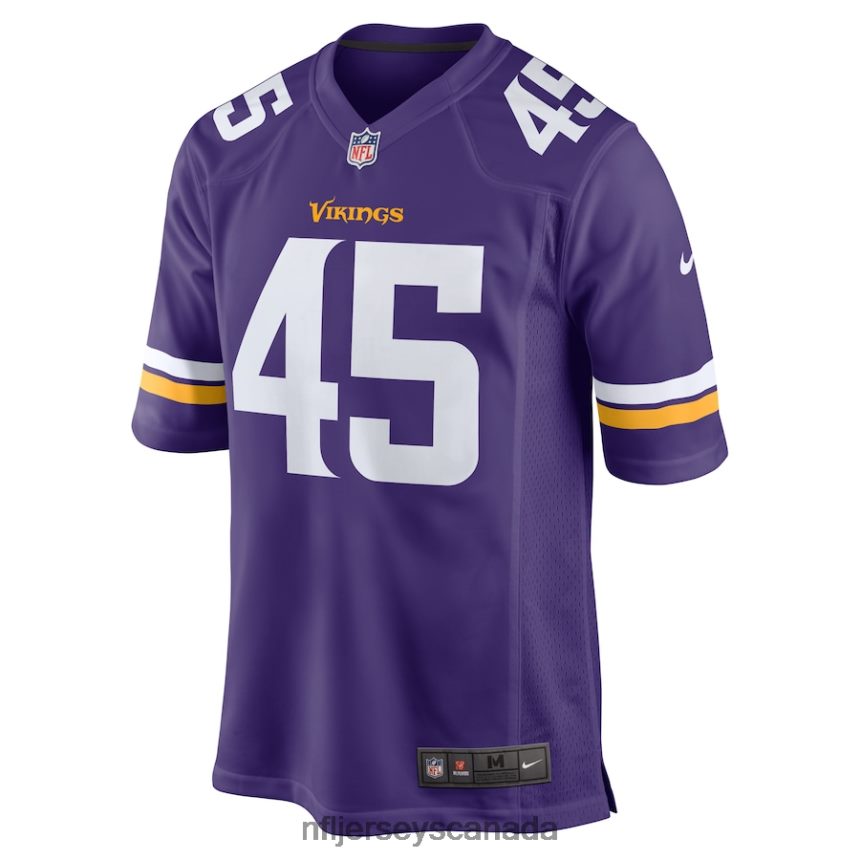 Men Minnesota Vikings Troy Dye Nike Purple Game Jersey Clothing NFL TBXFR64963