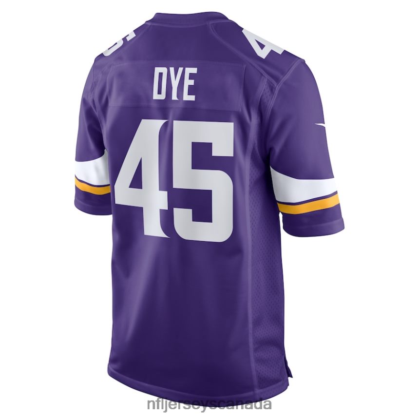 Men Minnesota Vikings Troy Dye Nike Purple Game Jersey Clothing NFL TBXFR64963