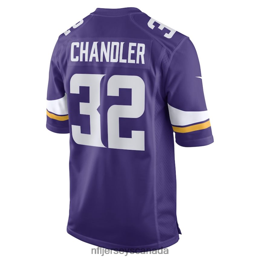 Men Minnesota Vikings Ty Chandler Nike Purple Game Player Jersey Clothing NFL TBXFR66957