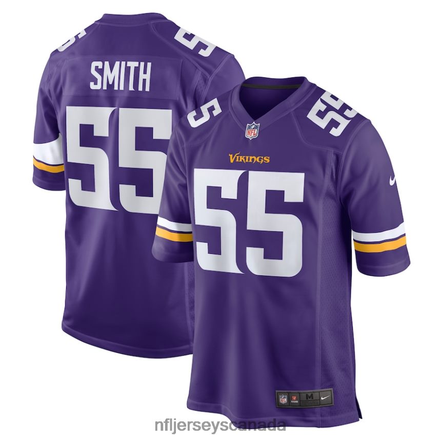 Men Minnesota Vikings ZaDarius Smith Nike Purple Game Jersey Clothing NFL TBXFR63563