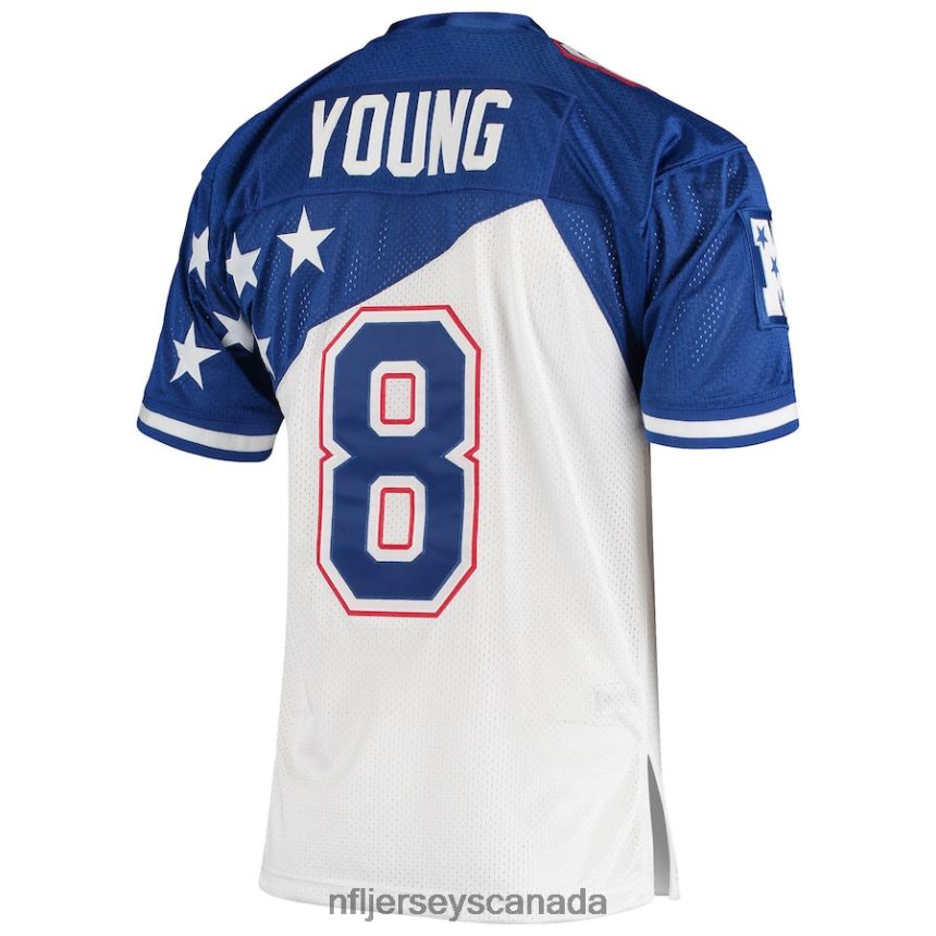 Men NFC Steve Young Mitchell  Ness White/Blue 1994 Pro Bowl Authentic Jersey Clothing NFL TBXFR62407