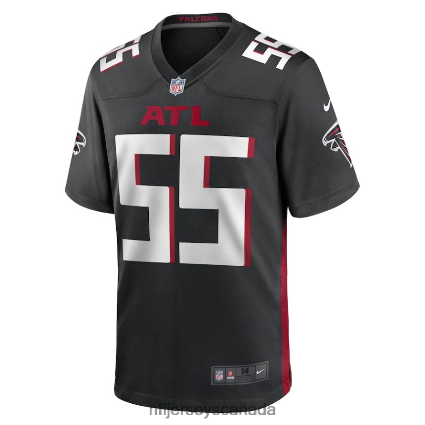 Men Nate Landman Atlanta Falcons Nike Black Game Player Jersey Clothing NFL TBXFR64450