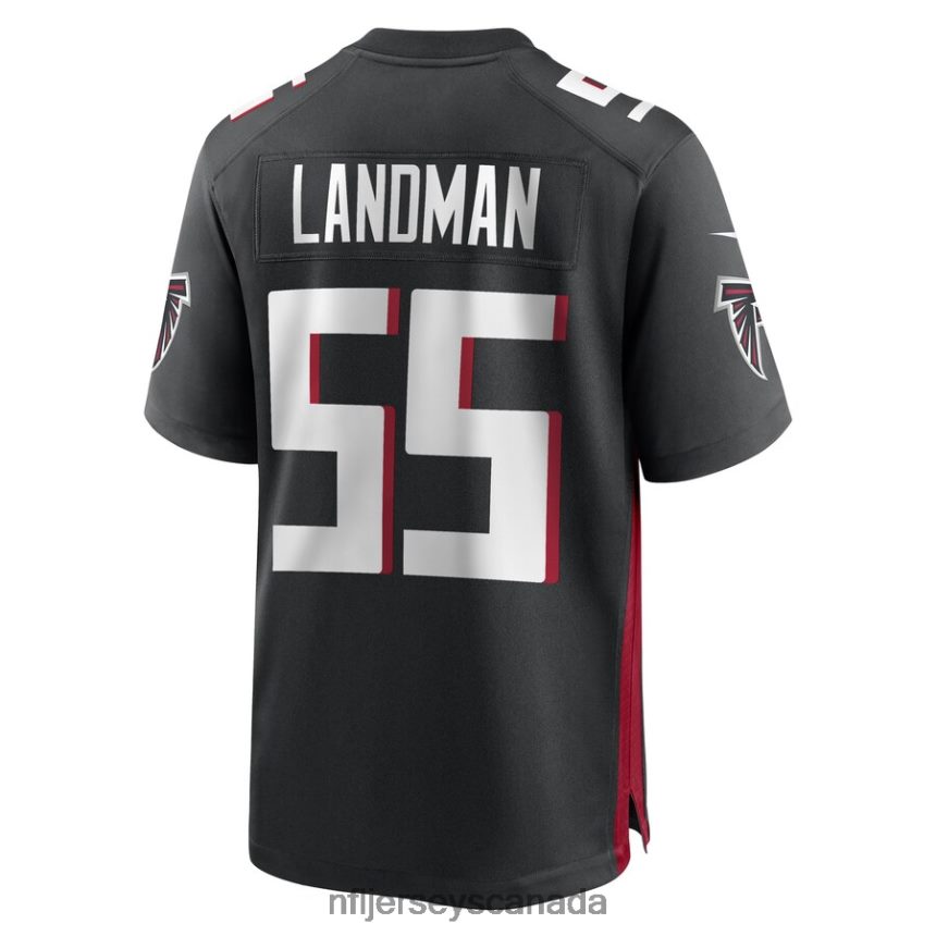 Men Nate Landman Atlanta Falcons Nike Black Game Player Jersey Clothing NFL TBXFR64450