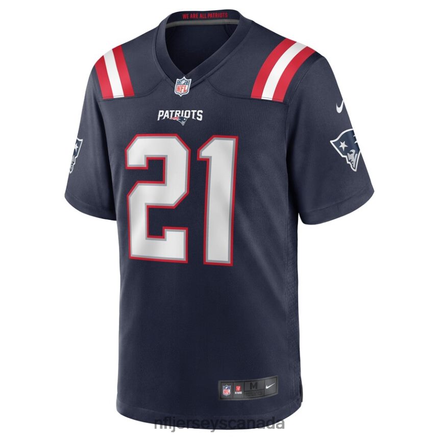Men New England Patriots Adrian Phillips Nike Navy Game Jersey Clothing NFL TBXFR64677