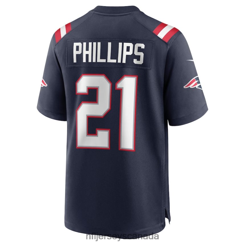 Men New England Patriots Adrian Phillips Nike Navy Game Jersey Clothing NFL TBXFR64677