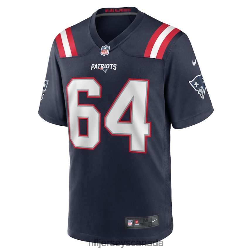 Men New England Patriots Andrew Stueber Nike Navy Game Player Jersey Clothing NFL TBXFR66746