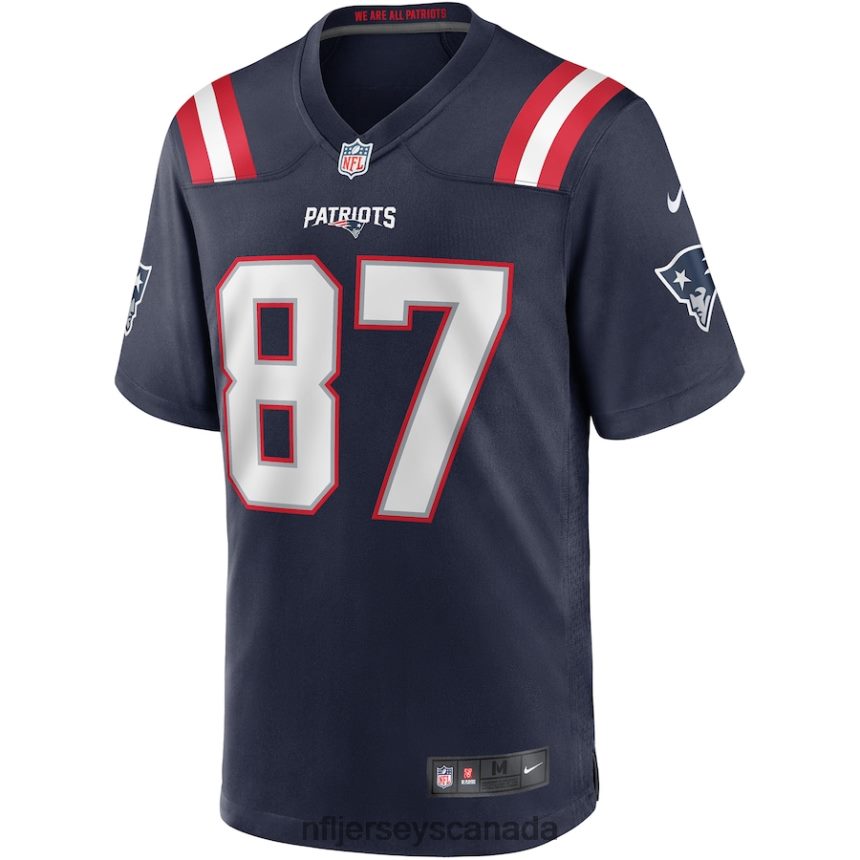Men New England Patriots Ben Coates Nike Navy Game Retired Player Jersey Clothing NFL TBXFR66787