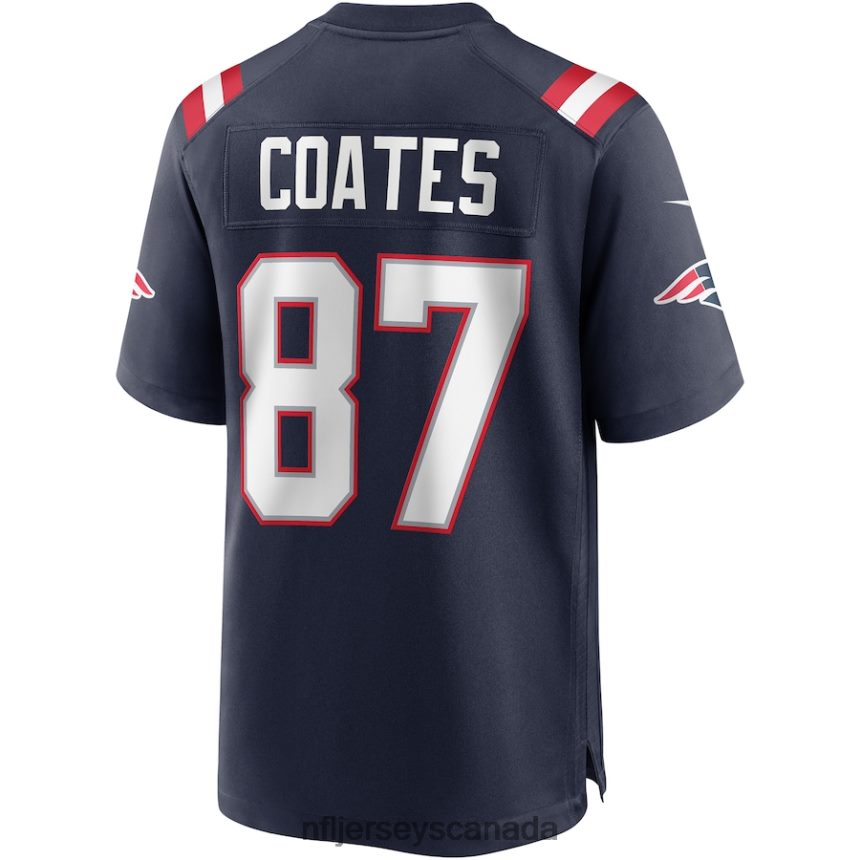 Men New England Patriots Ben Coates Nike Navy Game Retired Player Jersey Clothing NFL TBXFR66787