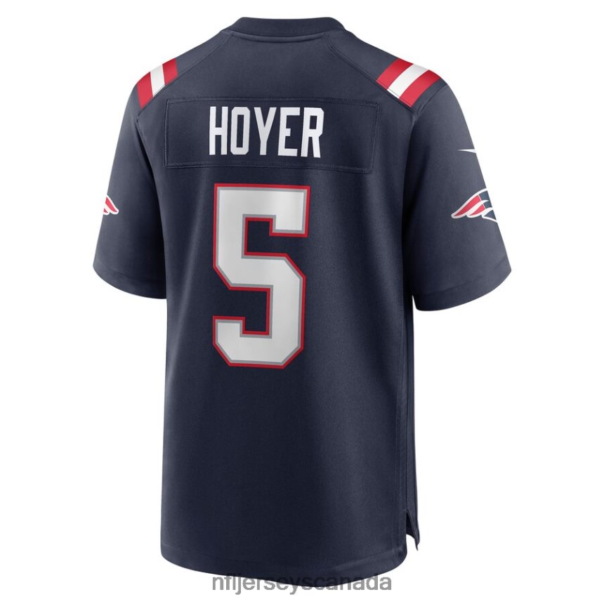 Men New England Patriots Brian Hoyer Nike Navy Game Player Jersey Clothing NFL TBXFR66233