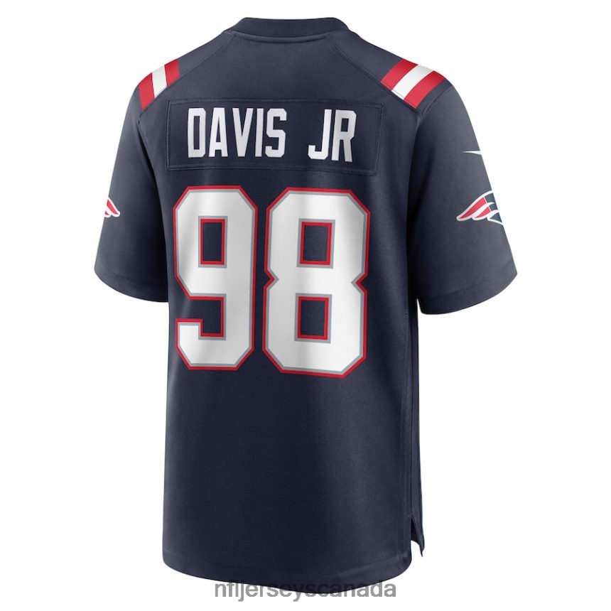 Men New England Patriots Carl Davis Jr Nike Navy Game Player Jersey Clothing NFL TBXFR65599