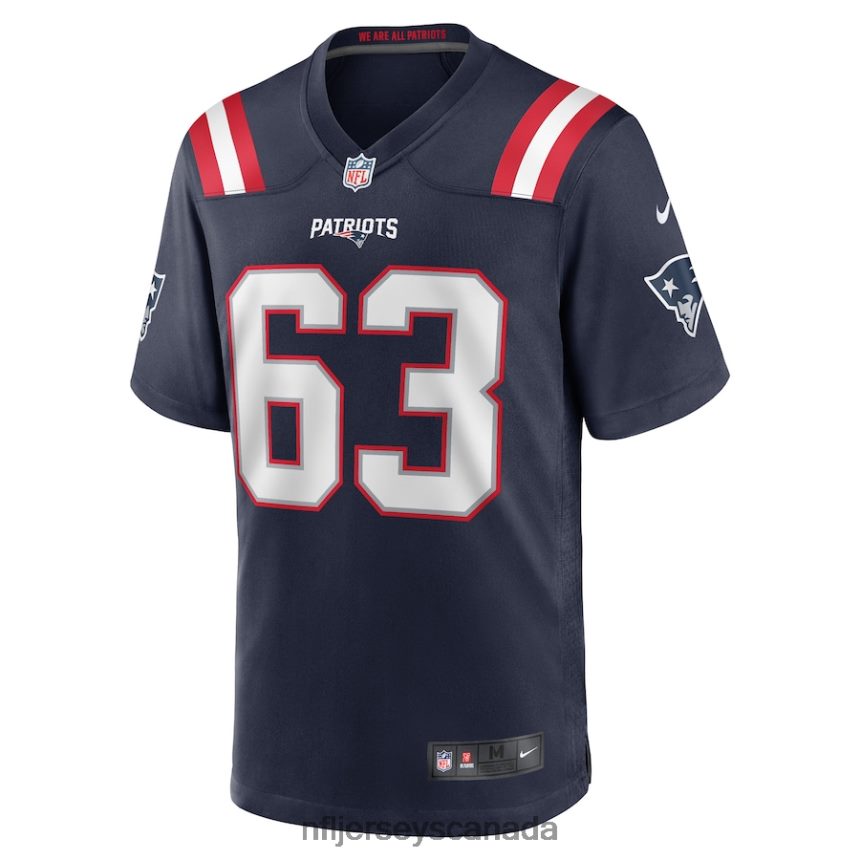 Men New England Patriots Chasen Hines Nike Navy Game Player Jersey Clothing NFL TBXFR66114