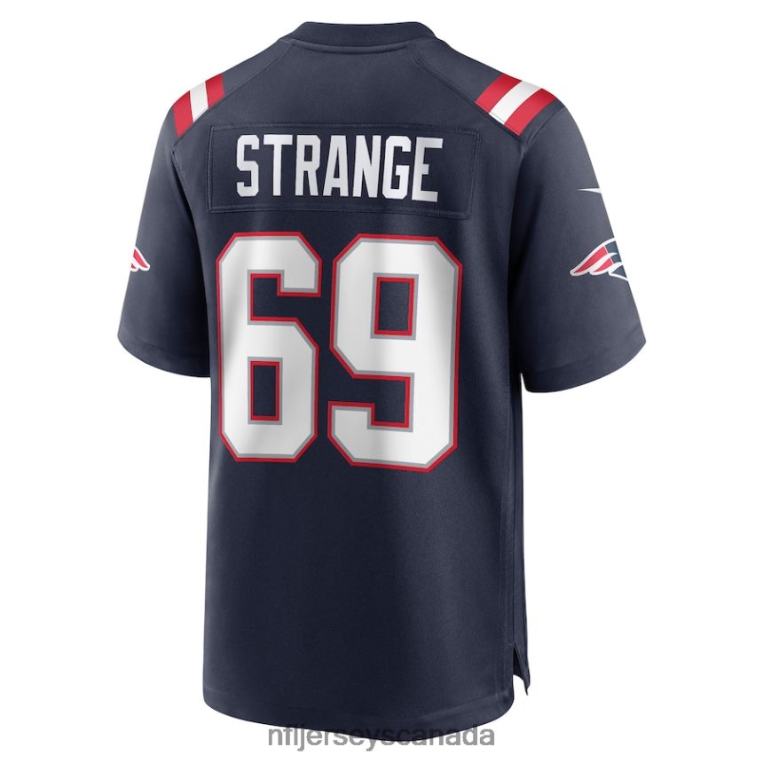 Men New England Patriots Cole Strange Nike Navy Player Game Jersey Clothing NFL TBXFR61839